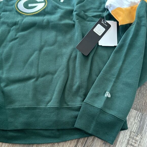 NFL Team Apparel Green Bay Packers Contrast Crew Neck Sweatshirt Women's Size S - Picture 2 of 3